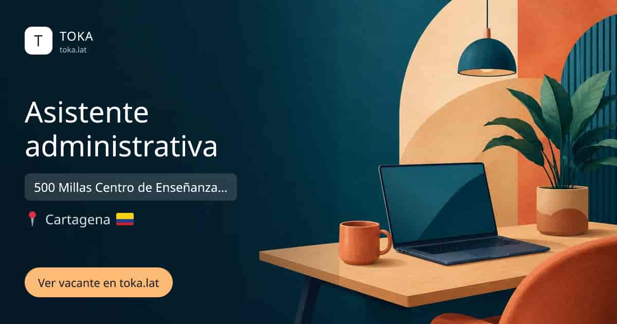 Vacante de Asistente administrativa en Cartagena, Colombia — 500 Millas Centro de Enseñanza Automovilística