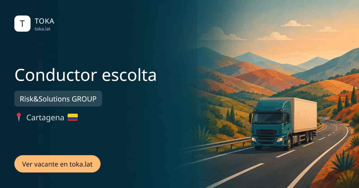 Vacante de Conductor escolta en Cartagena, Colombia — Risk&Solutions GROUP