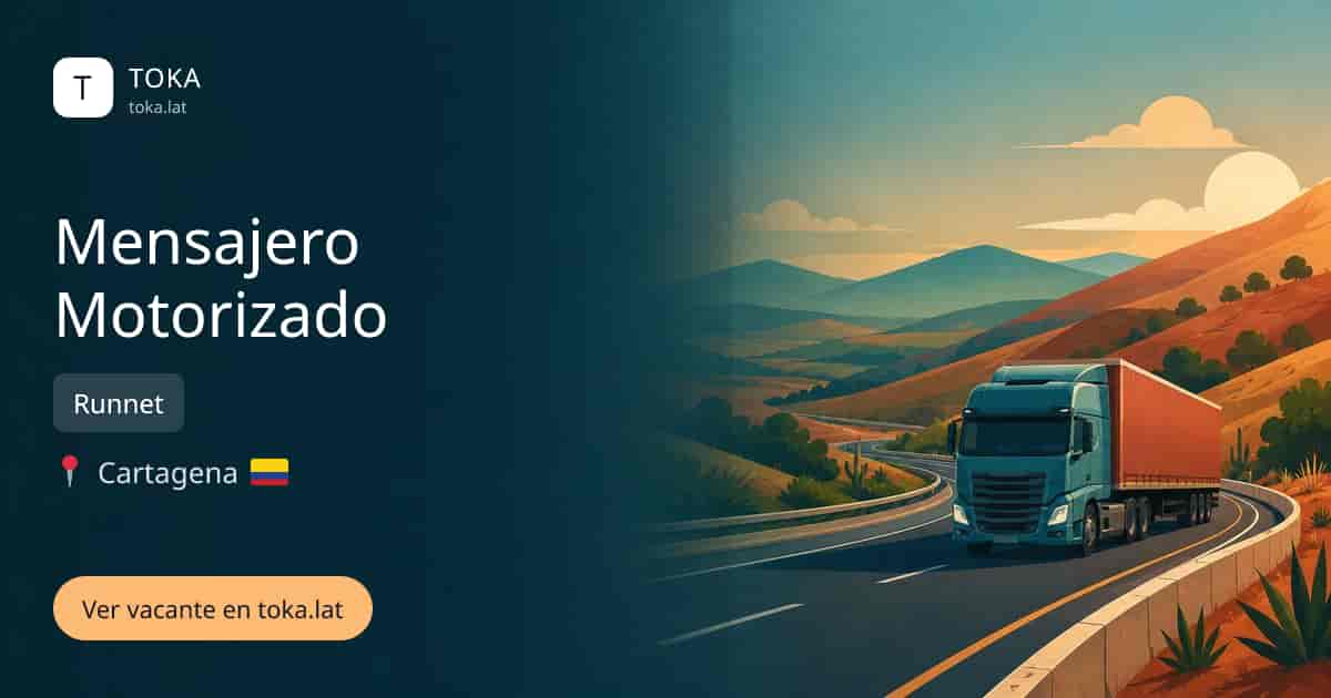 Vacante de Mensajero motorizado en Cartagena, Colombia — Runnet