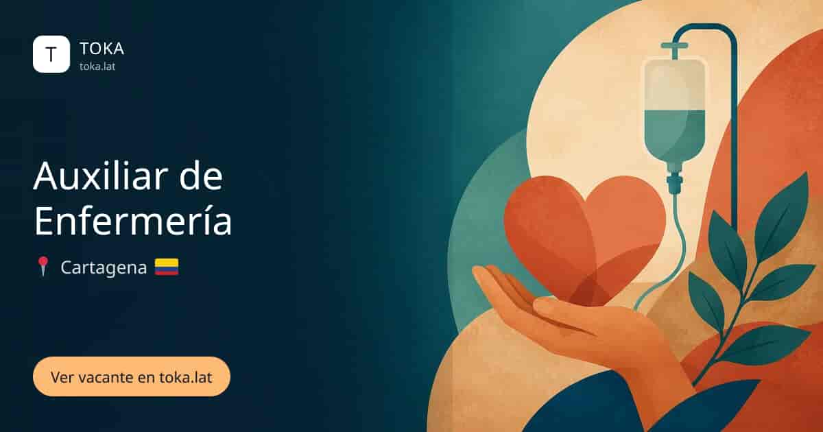 Vacante de Auxiliar de enfermería en Cartagena, Colombia