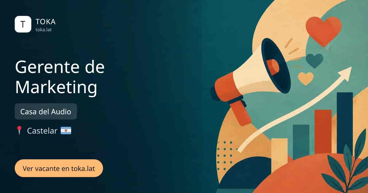 Vacante de Gerente de marketing en Castelar, Argentina — Casa del Audio