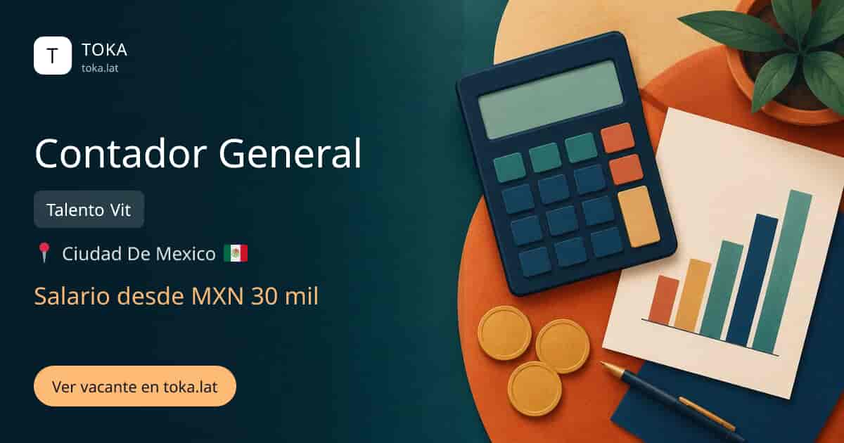 Vacante de Contador general en Ciudad de Mexico, Mexico — Talento Vit, salario desde MXN 30 mil