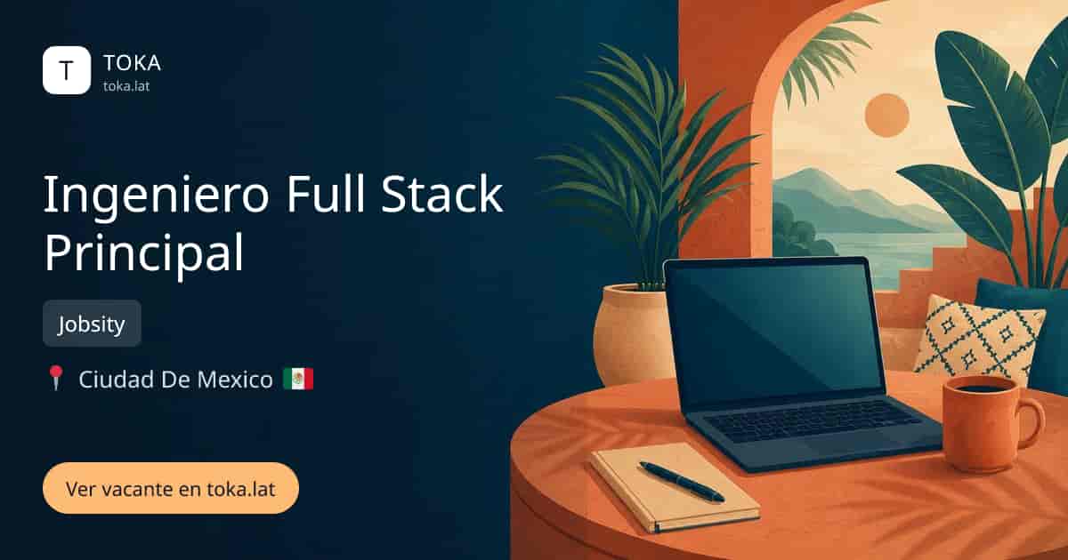 Vacante de Ingeniero full stack principal en Ciudad de Mexico, Mexico — Jobsity