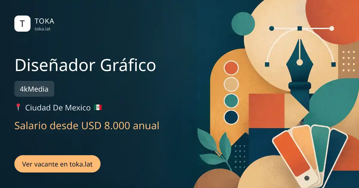 Vacante de Diseñador gráfico en Ciudad de Mexico, Mexico — 4kMedia, salario desde USD 8.000 anual