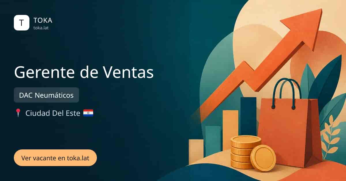 Vacante de Gerente de ventas en Ciudad del Este, Paraguay — DAC Neumáticos