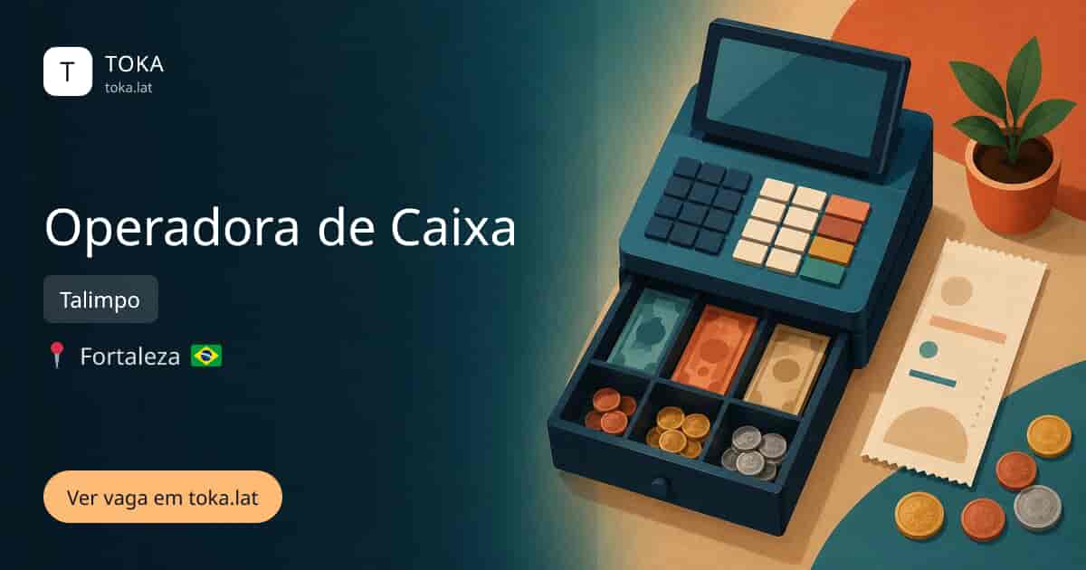 Vaga de Operadora de caixa em Fortaleza, Brasil — Talimpo