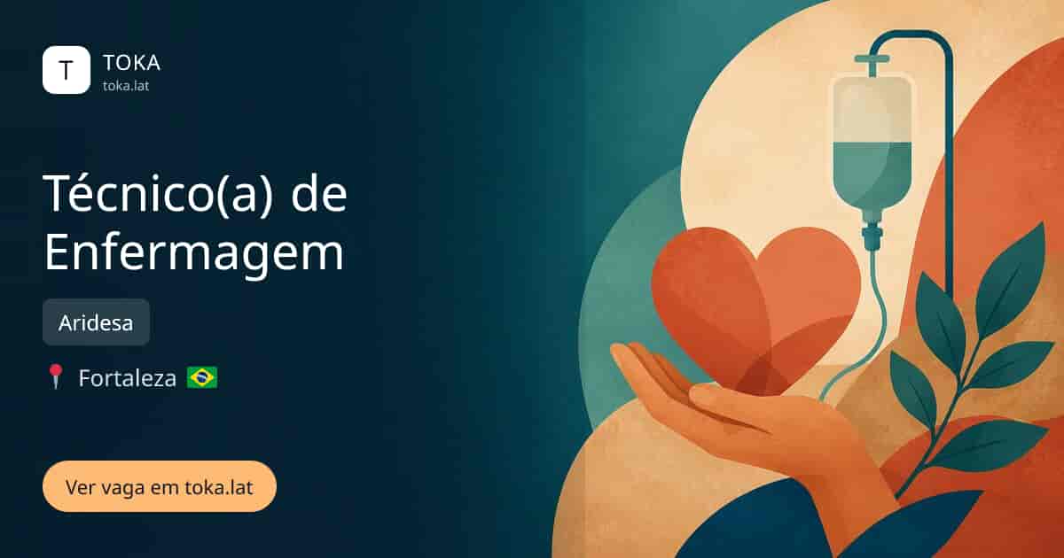 Vaga de Técnico(a) de enfermagem em Fortaleza, Brasil — Aridesa
