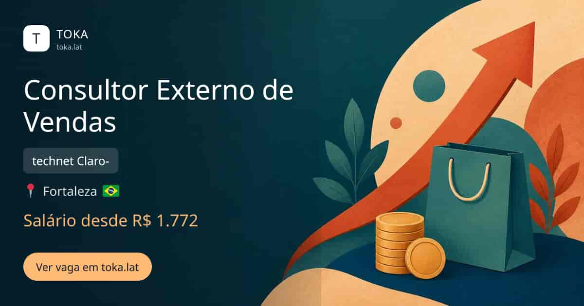 Vaga de Consultor externo de vendas em Fortaleza, Brasil — technet Claro-, salário desde R$ 1.772