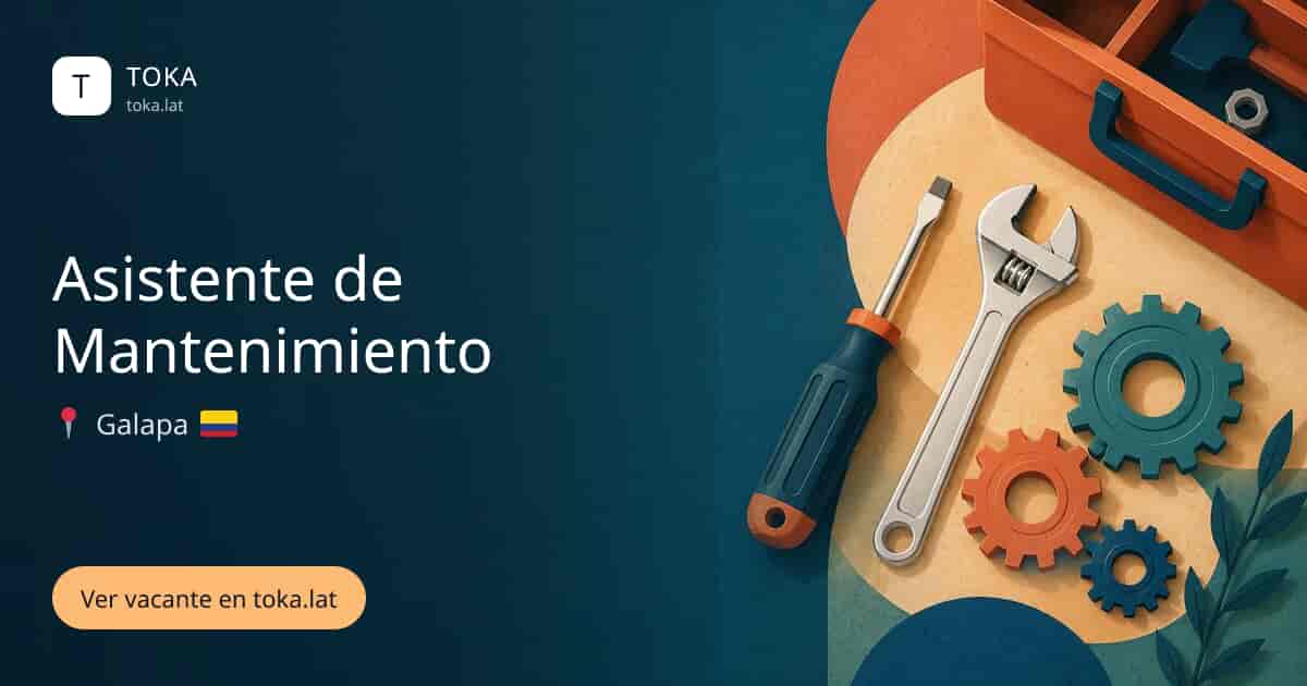 Vacante de Asistente de mantenimiento en Galapa, Colombia