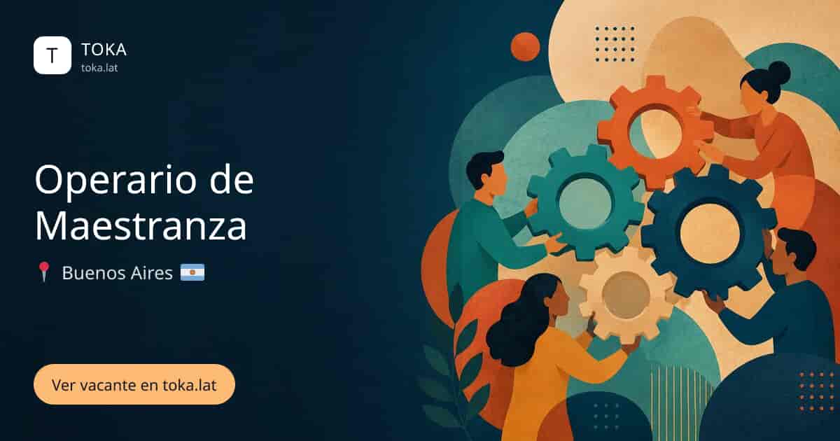 Vacante de Operario de maestranza en Buenos Aires, Argentina