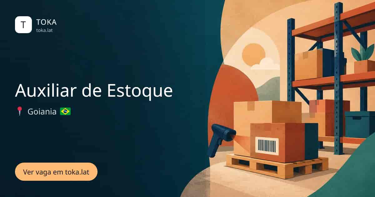 Vaga de Auxiliar de estoque em Goiania, Brasil