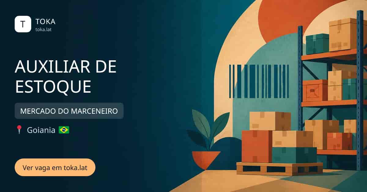 Vaga de Auxiliar de estoque em Goiania, Brasil — MERCADO DO MARCENEIRO