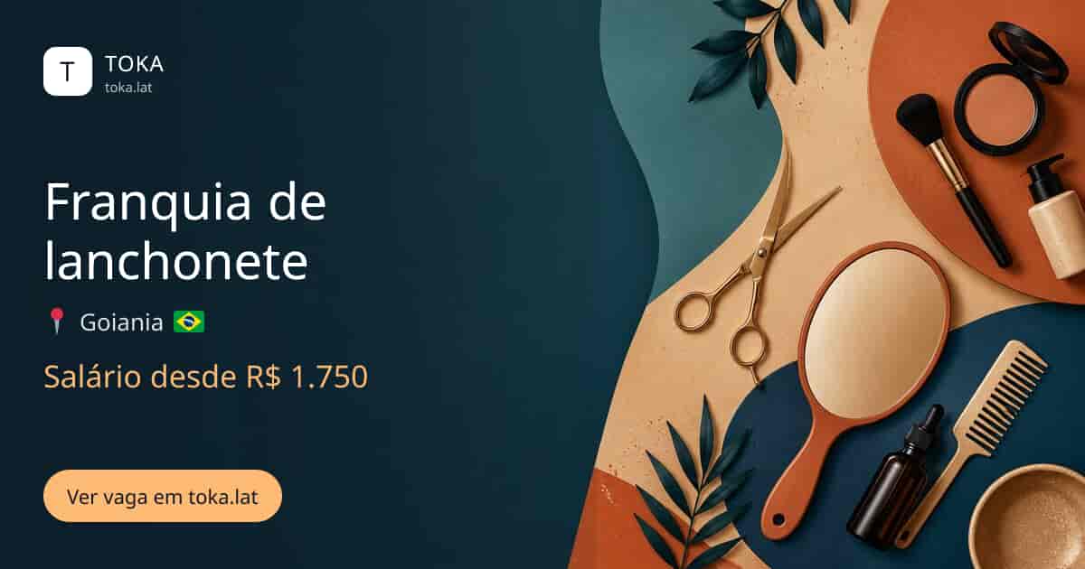 Vaga de Franquia de lanchonete em Goiania, Brasil, salário desde R$ 1.750