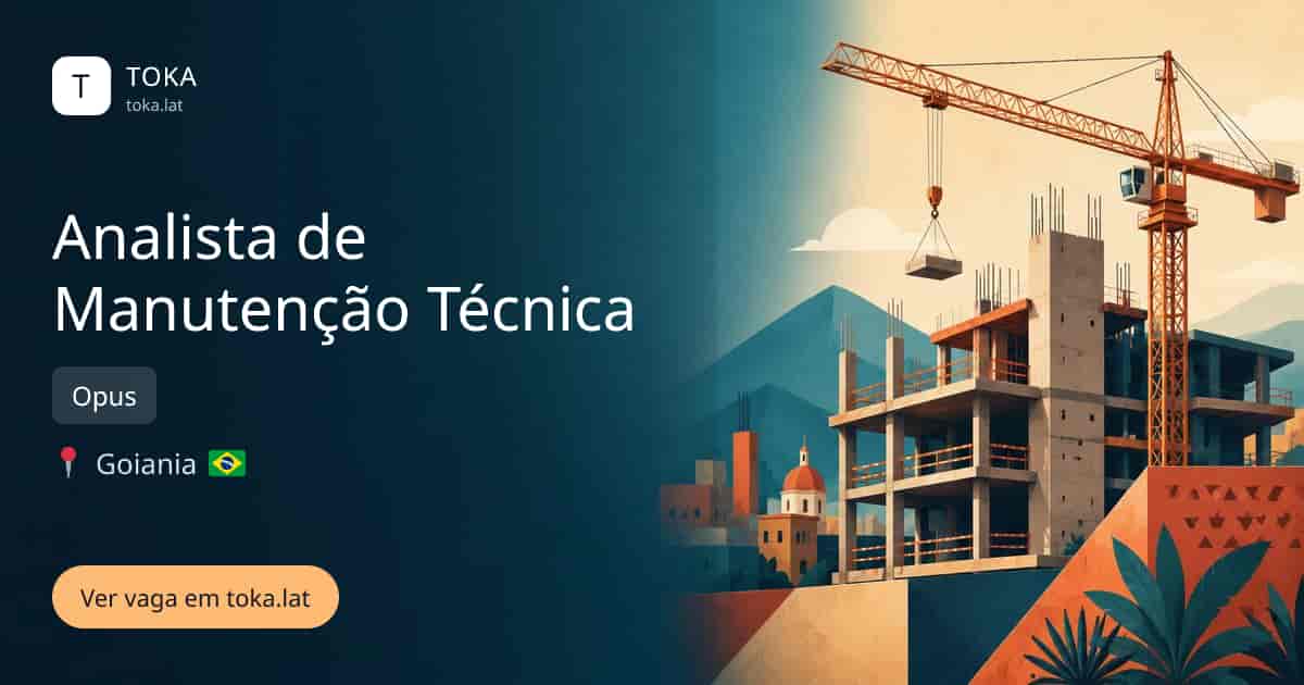 Vaga de Analista de manutenção técnica em Goiania, Brasil — Opus