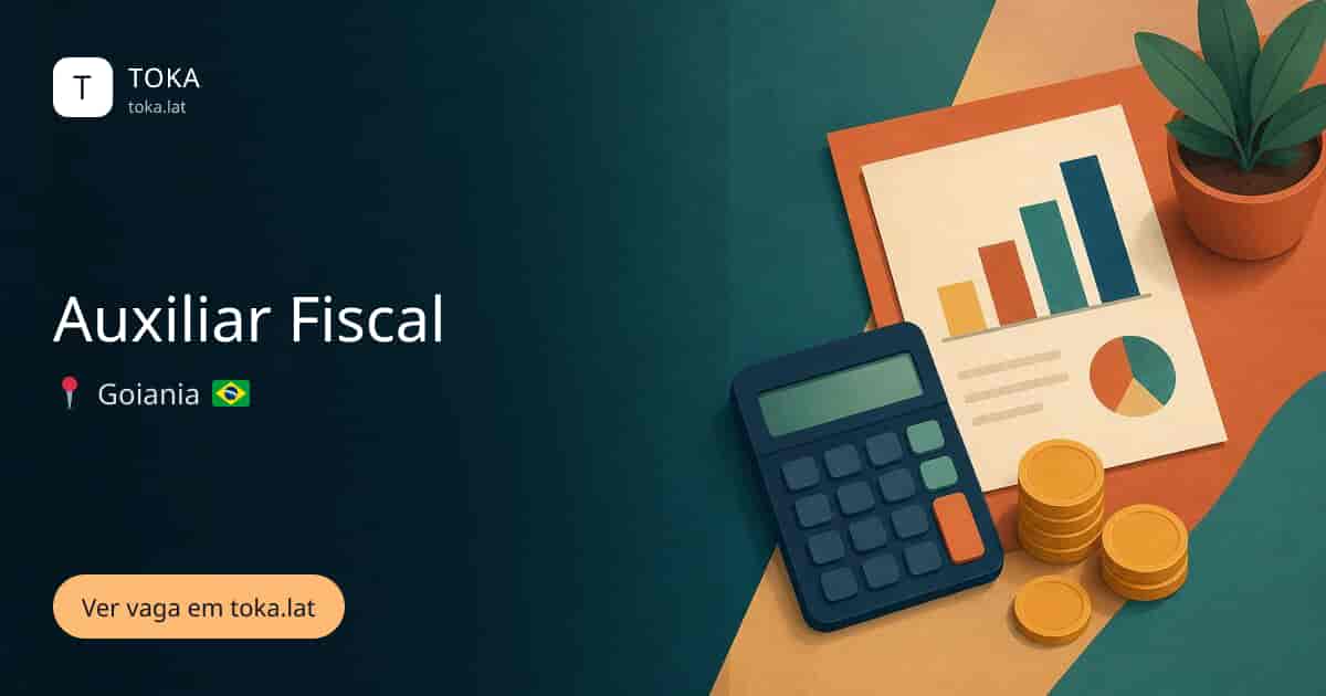 Vaga de Auxiliar fiscal em Goiania, Brasil