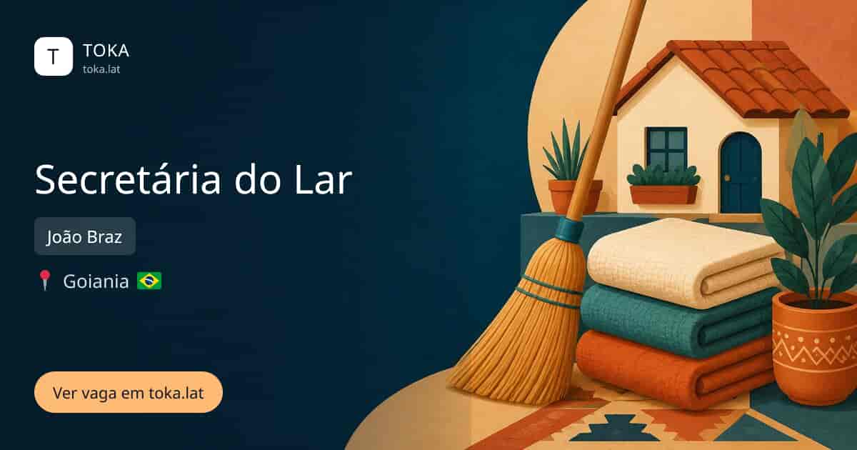 Vaga de Secretária do lar em Goiania, Brasil — João Braz