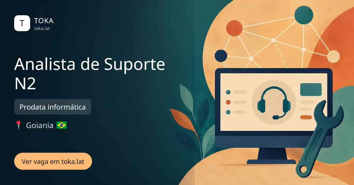 Vaga de Analista de suporte n2 em Goiania, Brasil — Prodata informática
