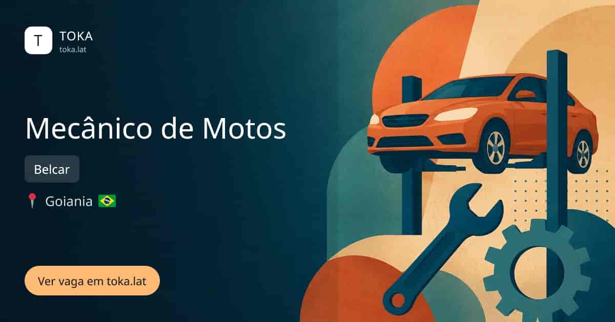 Vaga de Mecânico de motos em Goiania, Brasil — Belcar