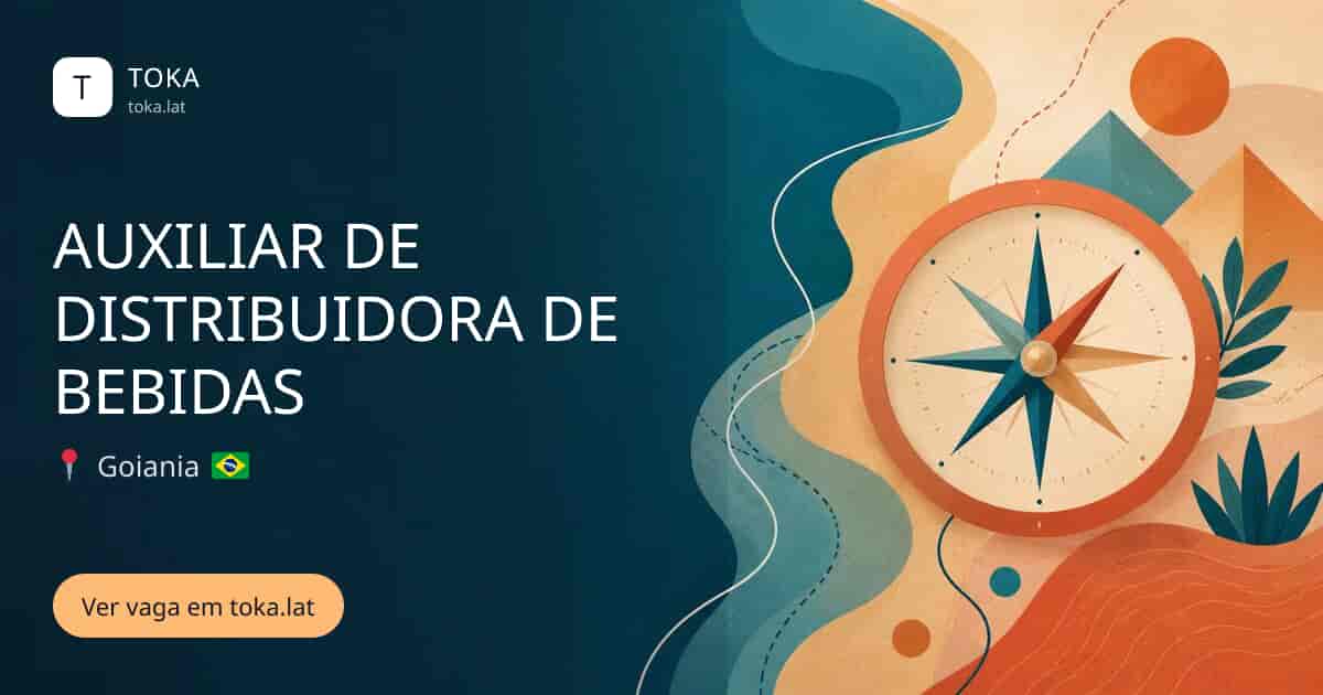 Vaga de Auxiliar de distribuidora de bebidas em Goiania, Brasil