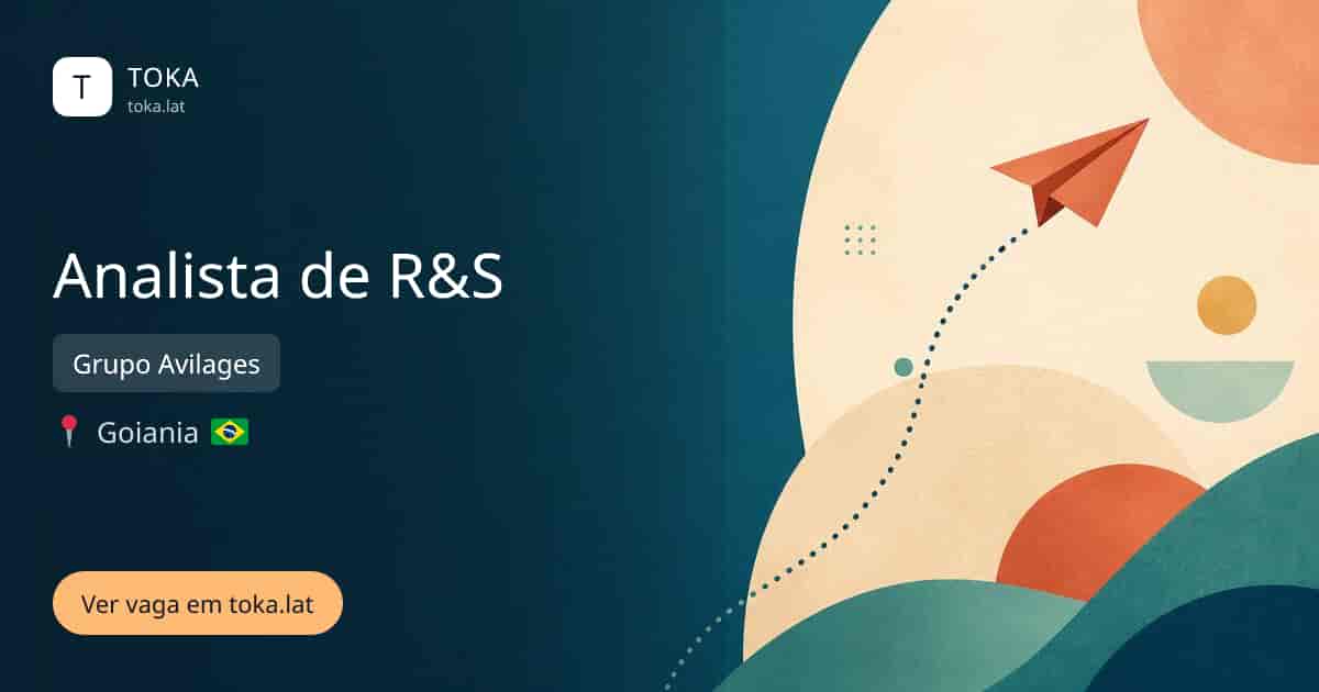 Vaga de Analista de r&s em Goiania, Brasil — Grupo Avilages