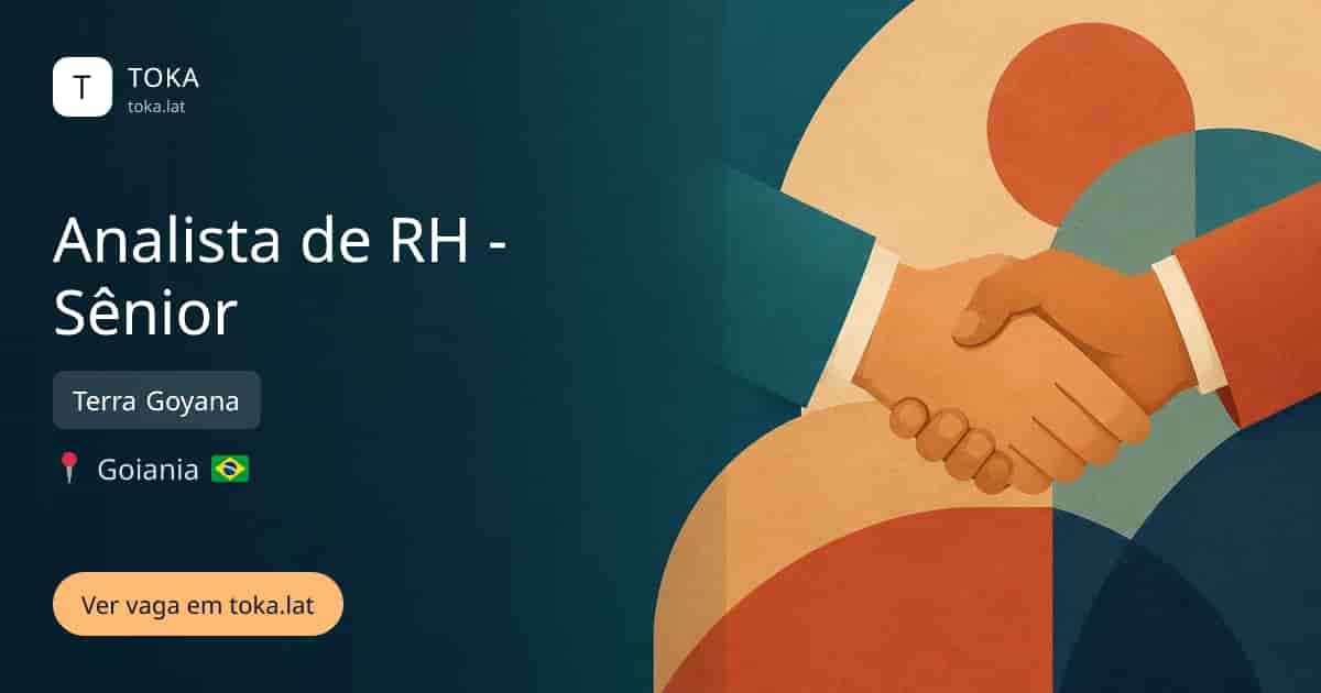 Vaga de Analista de rh - sênior em Goiania, Brasil — Terra Goyana
