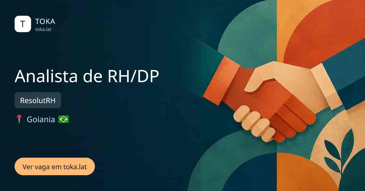 Vaga de Analista de rh/dp em Goiania, Brasil — ResolutRH