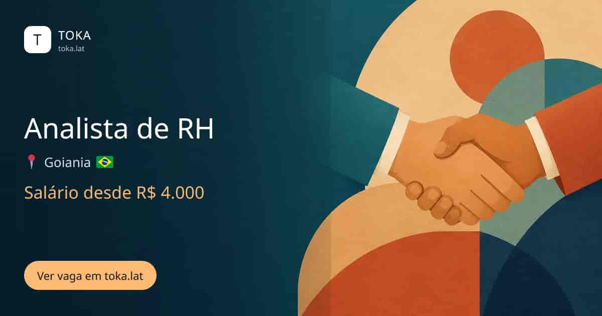 Vaga de Analista de rh em Goiania, Brasil, salário desde R$ 4.000