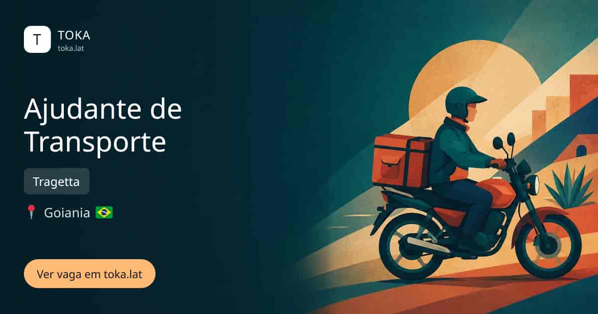 Vaga de Ajudante de transporte em Goiania, Brasil — Tragetta