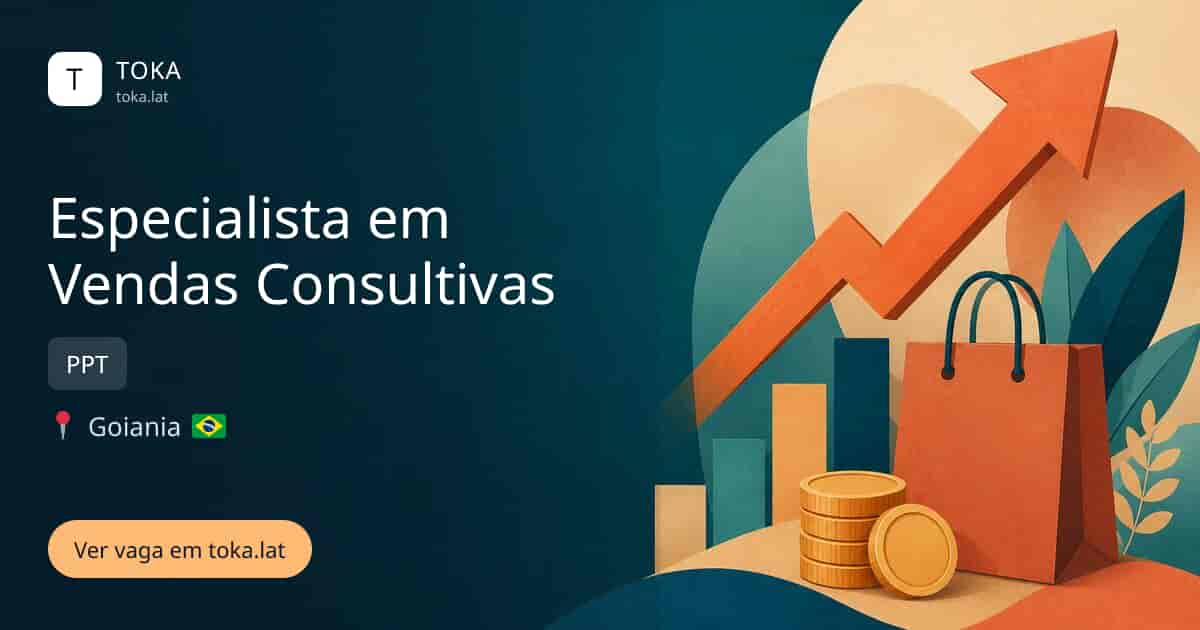 Vaga de Especialista em vendas consultivas em Goiania, Brasil — PPT
