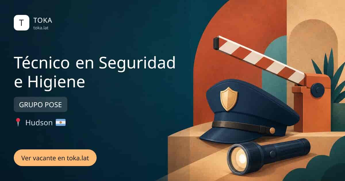 Vacante de Técnico en seguridad e higiene en Hudson, Argentina — GRUPO POSE