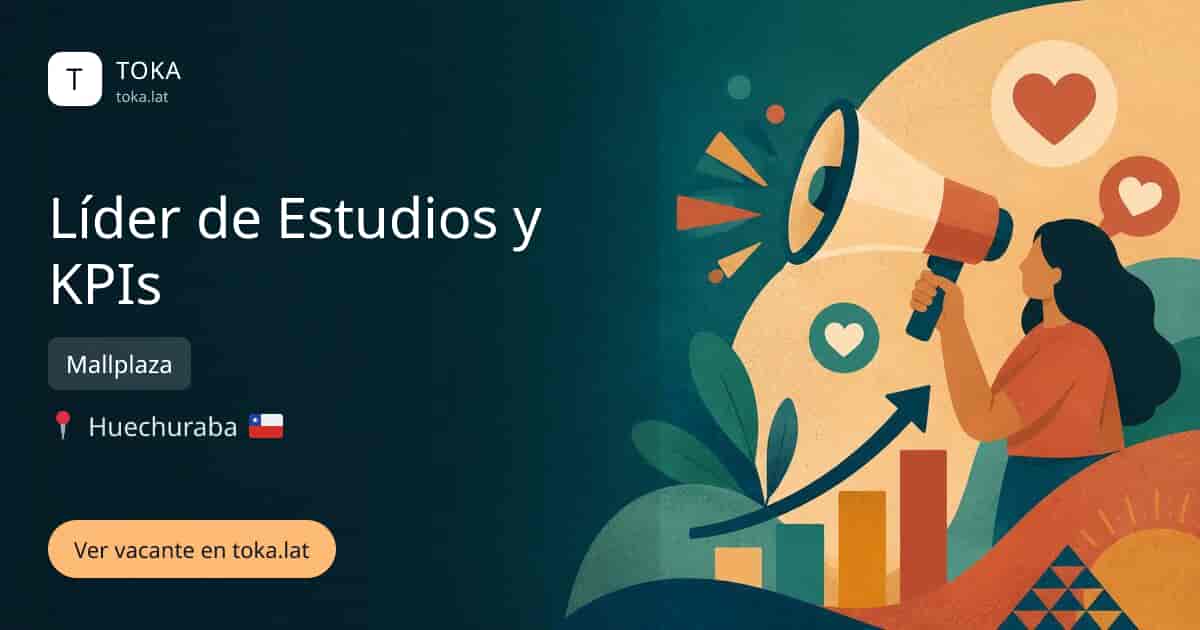 Vacante de Líder de estudios y kpis en Huechuraba, Chile — Mallplaza