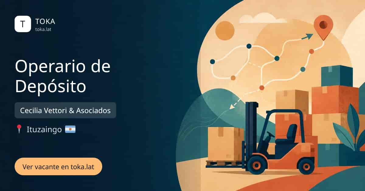Vacante de Operario de depósito en Ituzaingó, Argentina — Cecilia Vettori & Asociados
