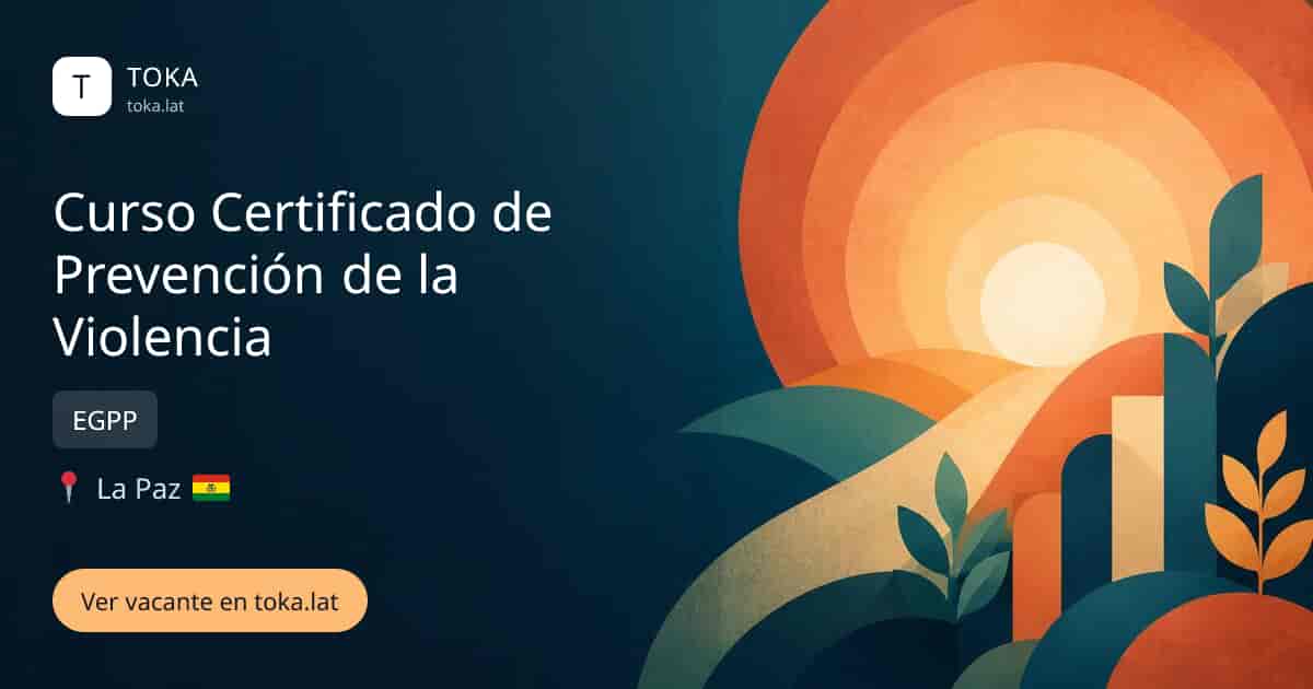Vacante de Curso certificado de prevención de la violencia en La Paz, Bolivia — EGPP