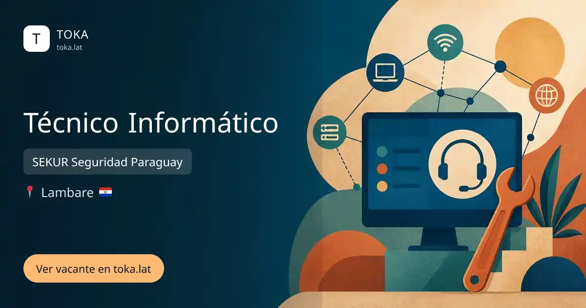 Vacante de Técnico informático en Lambaré, Paraguay — SEKUR Seguridad Paraguay