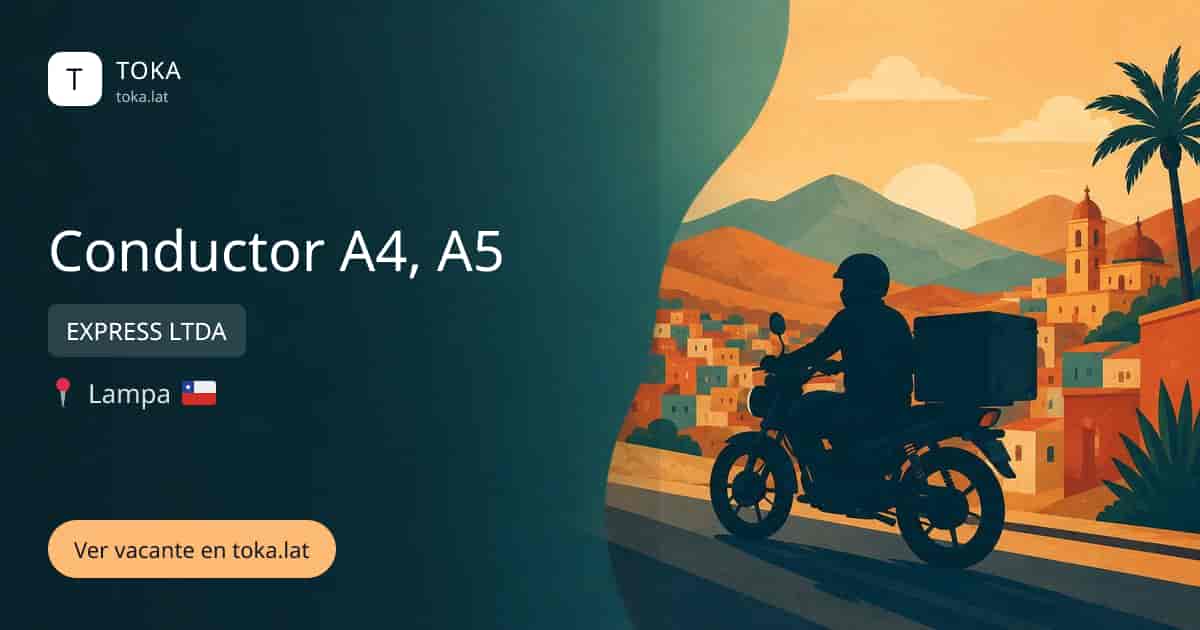 Vacante de Conductor a4, a5 en Lampa, Chile — EXPRESS LTDA