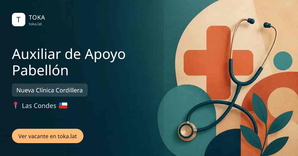 Vacante de Auxiliar de apoyo pabellón en Las Condes, Chile — Nueva Clínica Cordillera