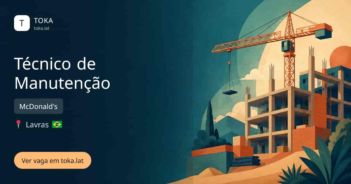 Vaga de Técnico de manutenção em Lavras, Brasil — McDonald's