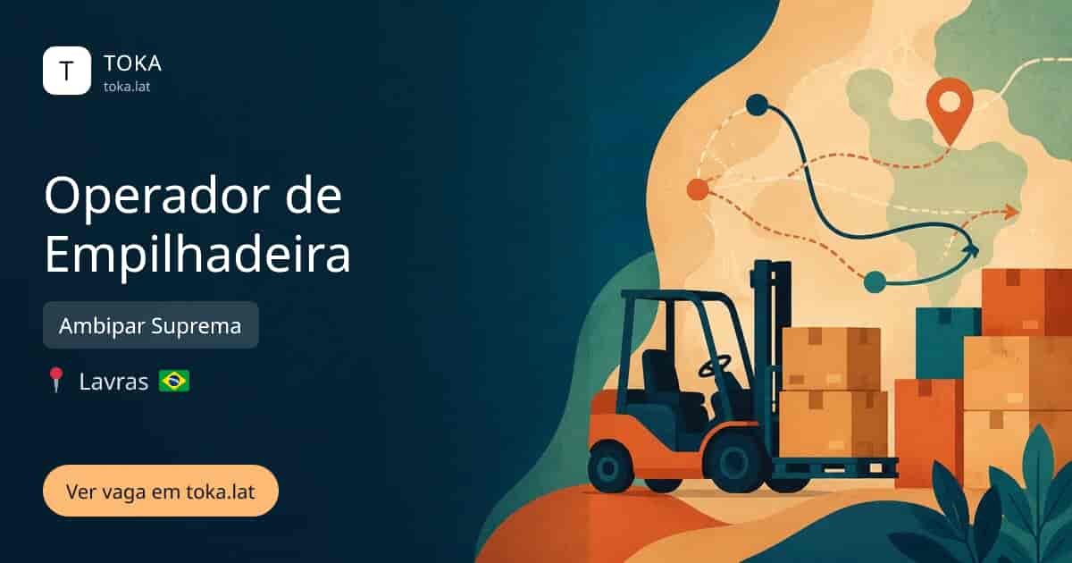 Vaga de Operador de empilhadeira em Lavras, Brasil — Ambipar Suprema