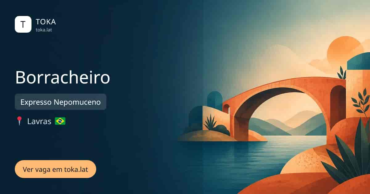 Vaga de Borracheiro em Lavras, Brasil — Expresso Nepomuceno