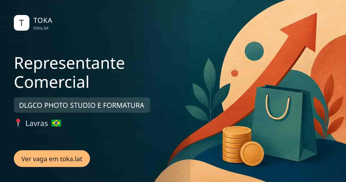 Vaga de Representante comercial em Lavras, Brasil — DLGCO PHOTO STUDIO E FORMATURA