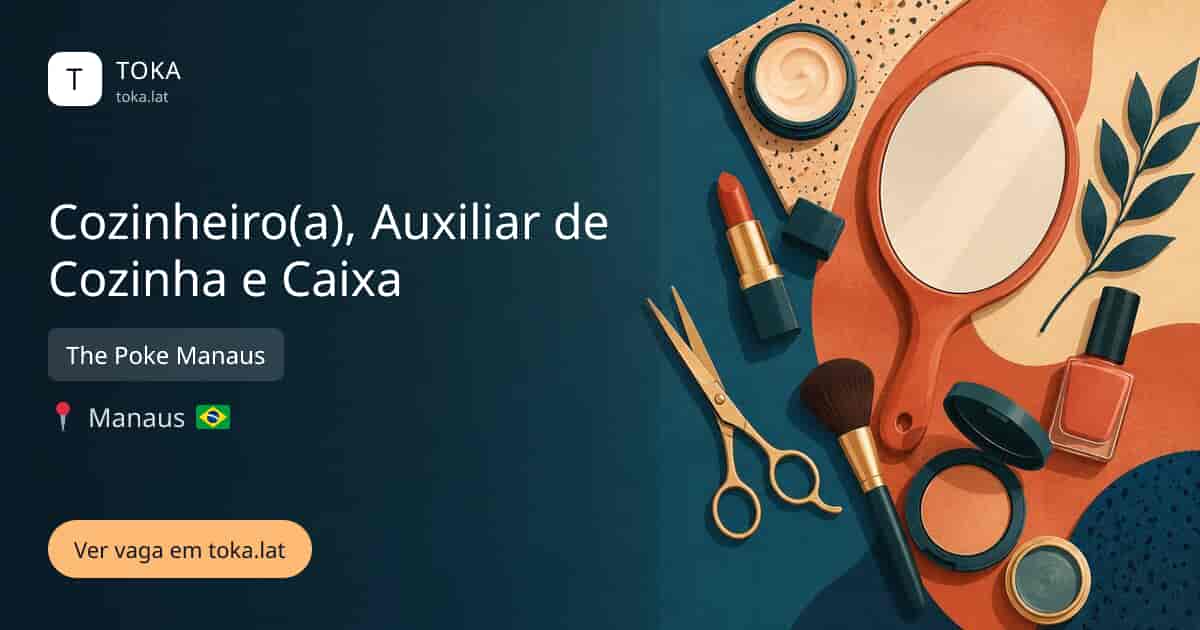 Vaga de Cozinheiro(a), auxiliar de cozinha e caixa em Manaus, Brasil — The Poke Manaus
