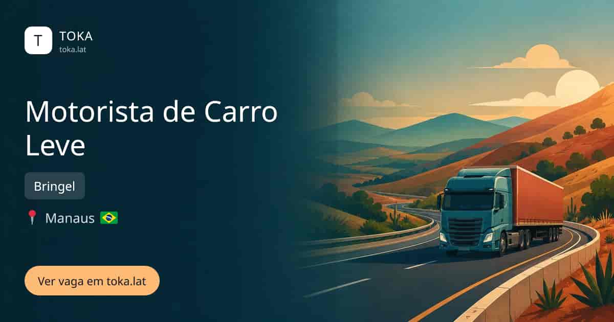 Vaga de Motorista de carro leve em Manaus, Brasil — Bringel