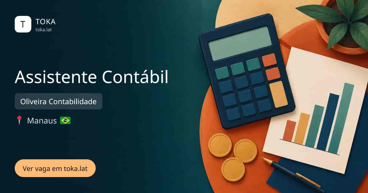 Vaga de Assistente contábil em Manaus, Brasil — Oliveira Contabilidade