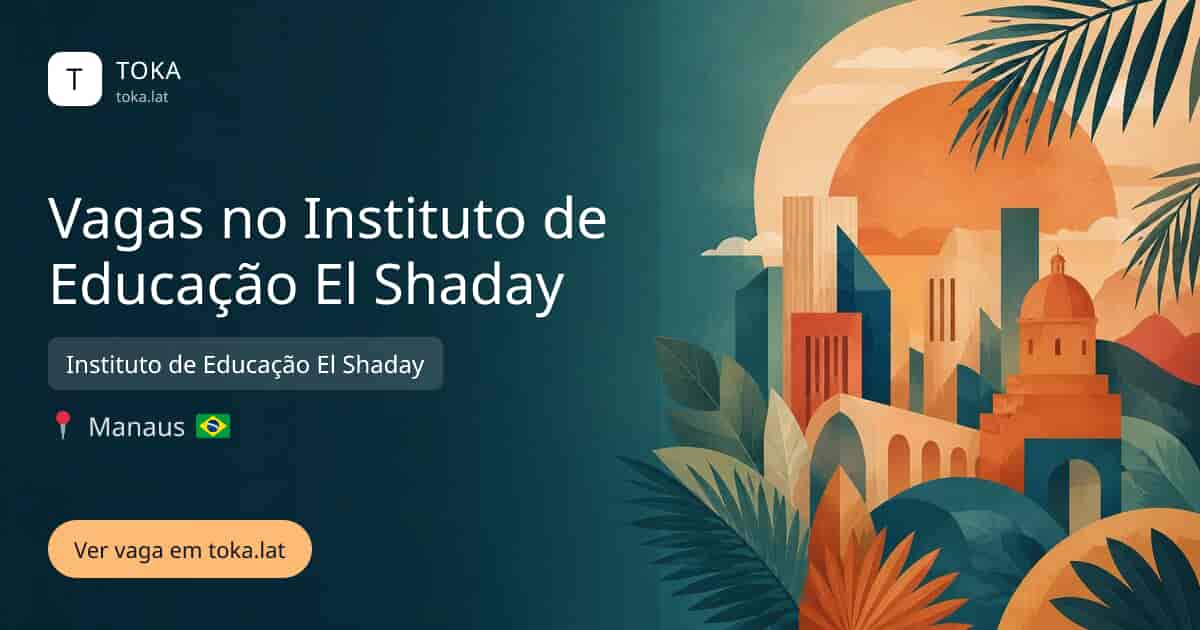 Vaga de Vagas no instituto de educação el shaday em Manaus, Brasil — Instituto de Educação El Shaday