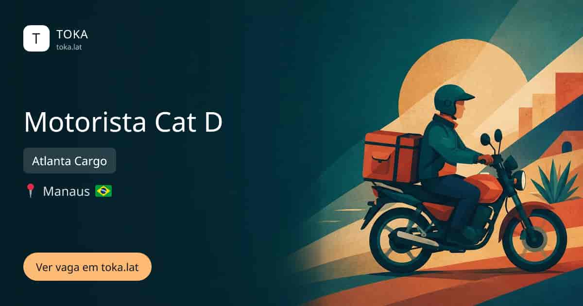Vaga de Motorista cat d em Manaus, Brasil — Atlanta Cargo