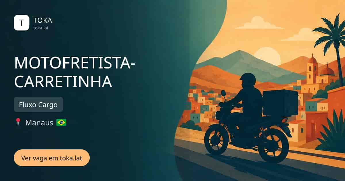 Vaga de Motofretista-carretinha em Manaus, Brasil — Fluxo Cargo