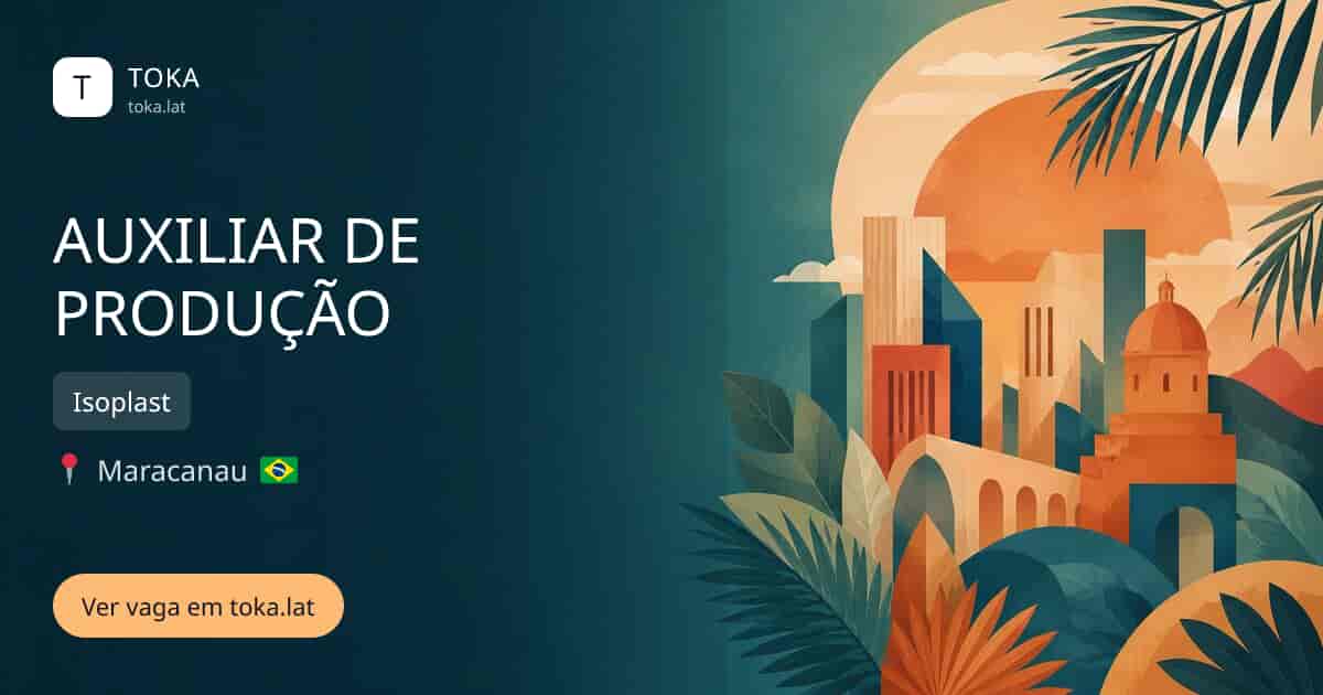 Vaga de Auxiliar de produção em Maracanaú, Brasil — Isoplast