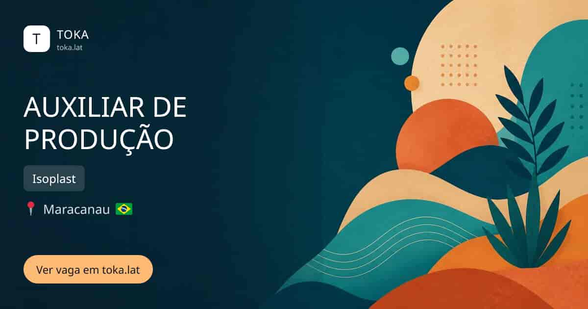 Vaga de Auxiliar de produção em Maracanaú, Brasil — Isoplast