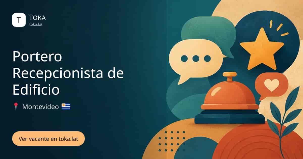 Vacante de Portero recepcionista de edificio en Montevideo, Uruguay