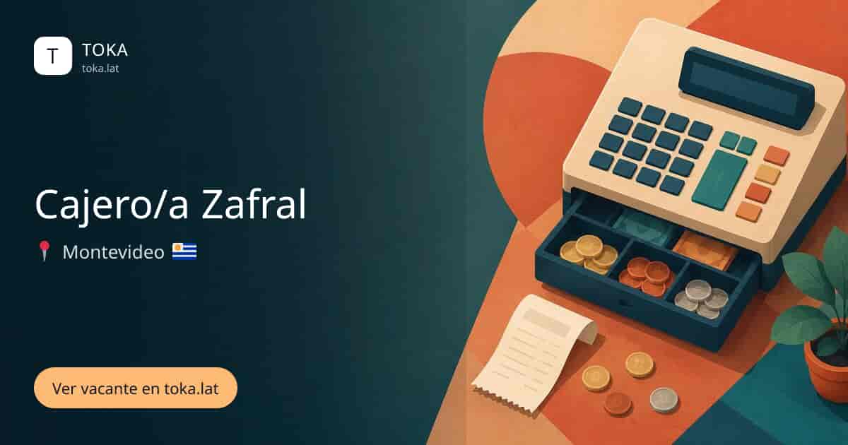 Vacante de Cajero/a zafral en Montevideo, Uruguay